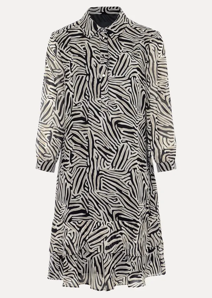 Penelope Zebra Shirt Mini Dress Stoneivory Women Phase Eight Dresses