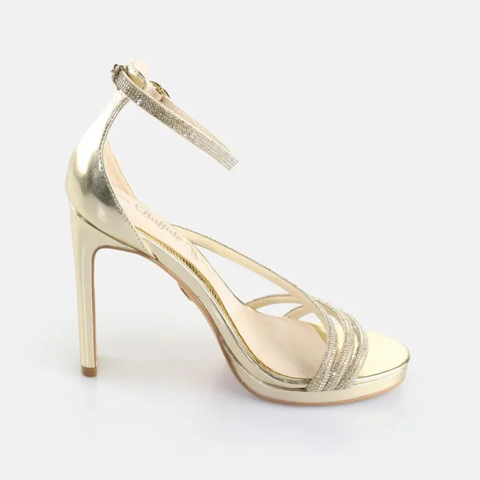 Pepper Glam Gold Buffalo Heels