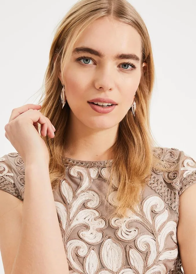 Perdy Tapework Lace Dress Lattecream Women Phase Eight Dresses