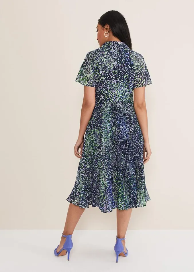Petite Amelia Ditsy Shirt Midi Dress Navymulti Women Phase Eight Dresses