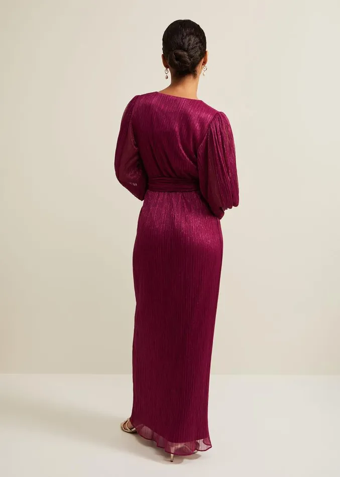 Petite Brielle Wrap Maxi Dress Pink Women Phase Eight Dresses