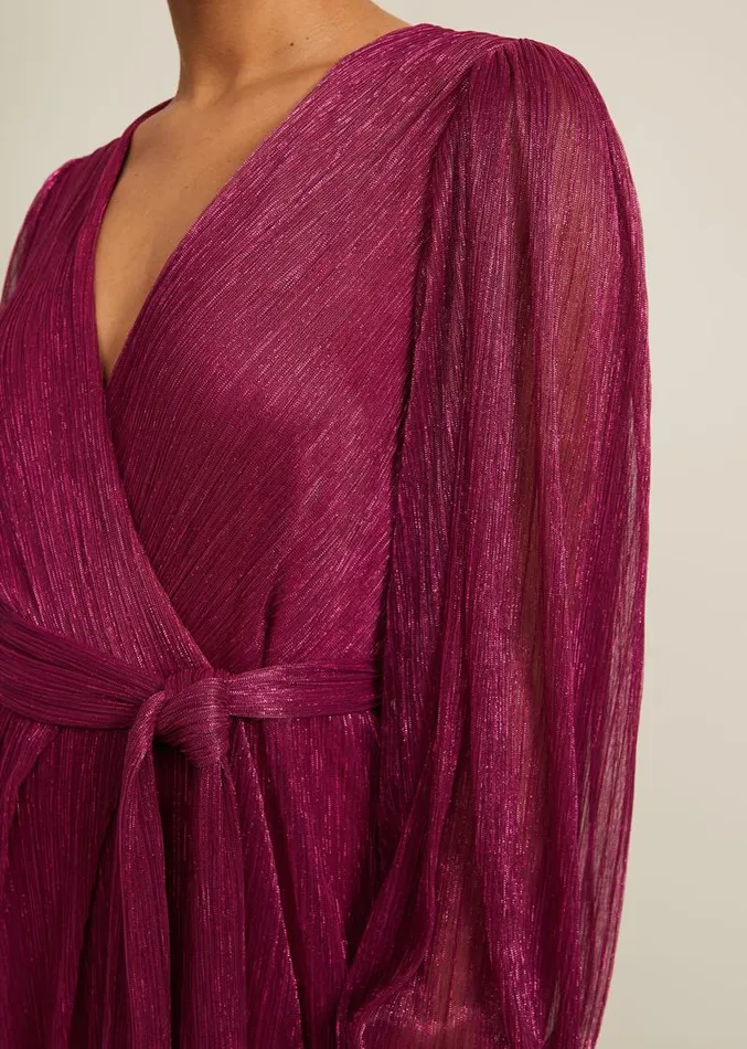Petite Brielle Wrap Maxi Dress Pink Women Phase Eight Dresses