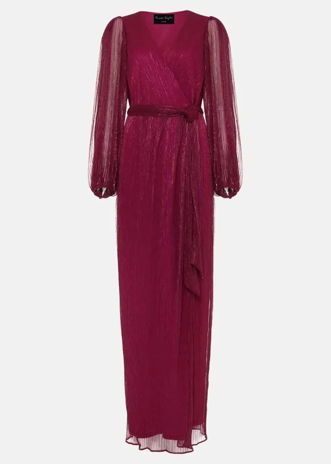 Petite Brielle Wrap Maxi Dress Pink Women Phase Eight Dresses