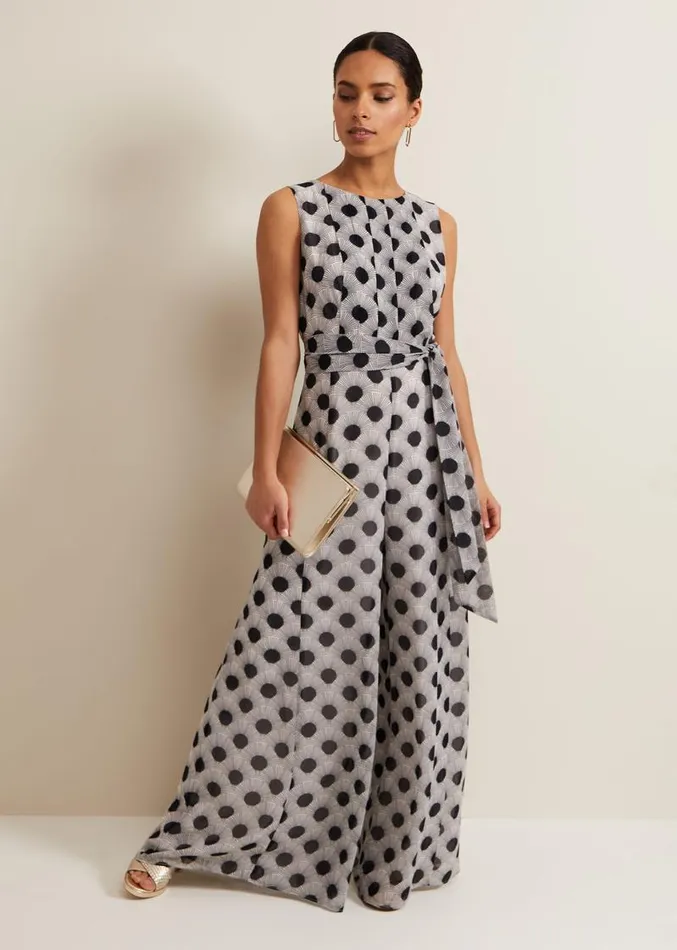 Petite Janine Print Jumpsuit Multicoloured Women Phase Eight Dresses
