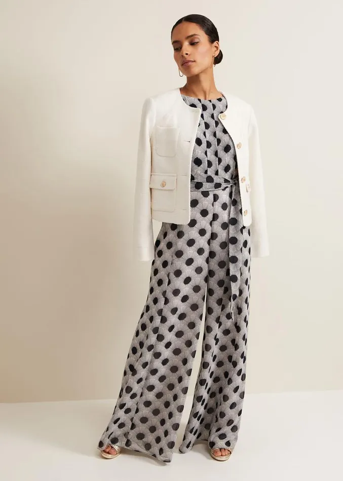 Petite Janine Print Jumpsuit Multicoloured Women Phase Eight Dresses