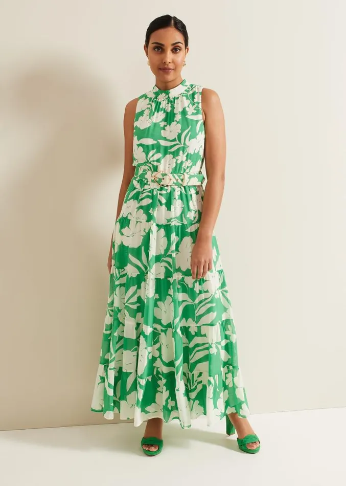 Petite Kara Print Maxi Dress Multicoloured Women Phase Eight Dresses