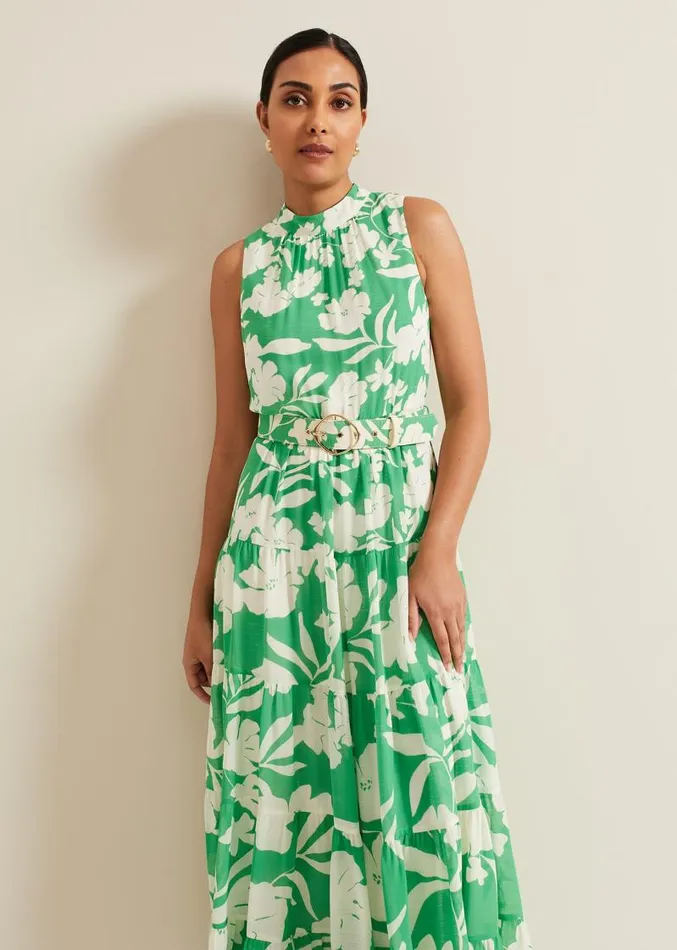 Petite Kara Print Maxi Dress Multicoloured Women Phase Eight Dresses