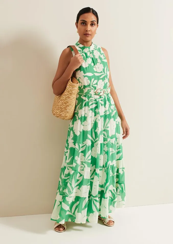 Petite Kara Print Maxi Dress Multicoloured Women Phase Eight Dresses