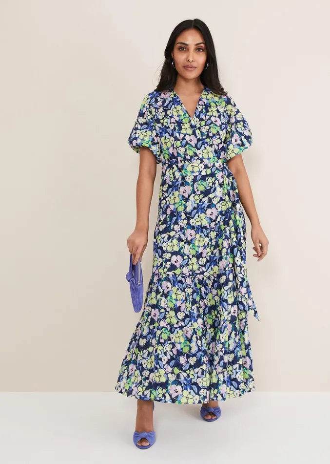 Petite Morven Maxi Dress Navymulti Women Phase Eight Dresses