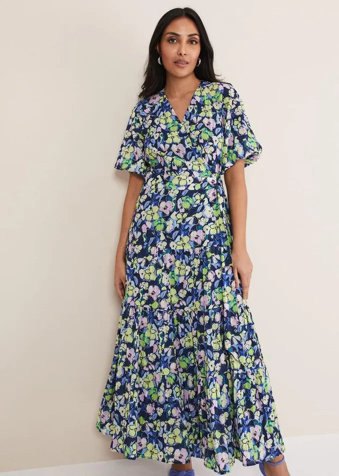 Petite Morven Maxi Dress Navymulti Women Phase Eight Dresses