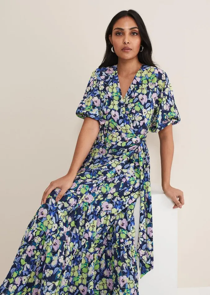 Petite Morven Maxi Dress Navymulti Women Phase Eight Dresses