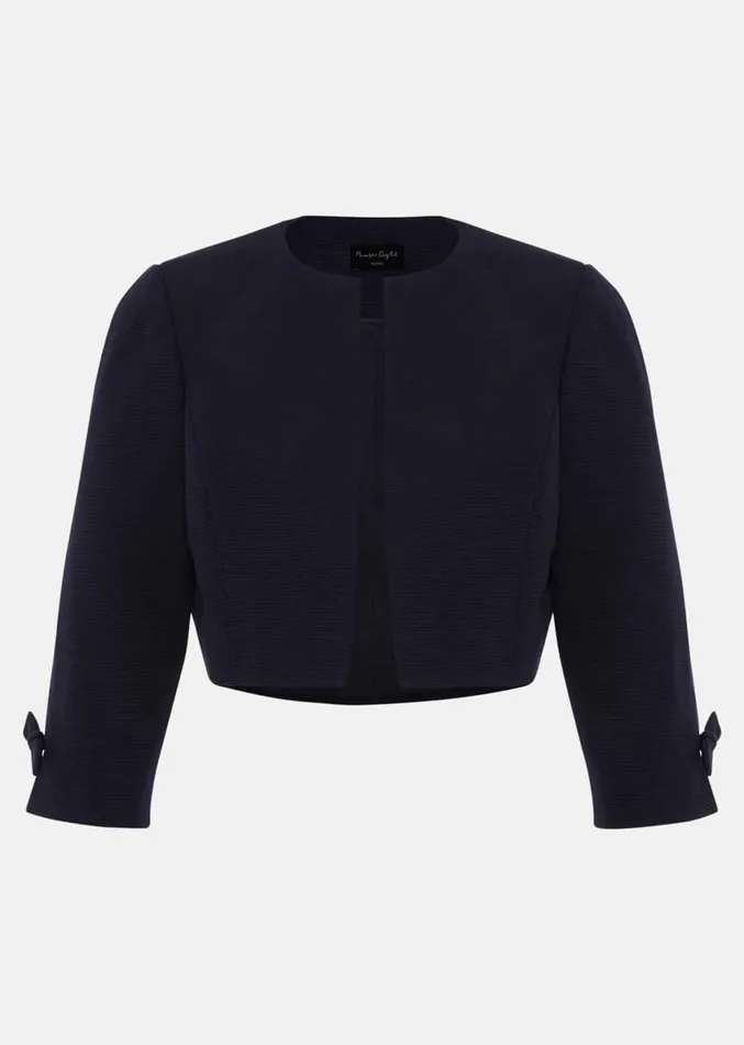 Petite Zoelle Bow Jacket Navy Women Phase Eight Jackets