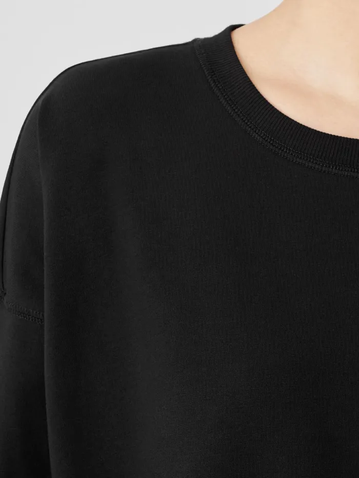 Pima Cotton Stretch Jersey BoxTop Black Women Eileen Fisher Tops and Tees