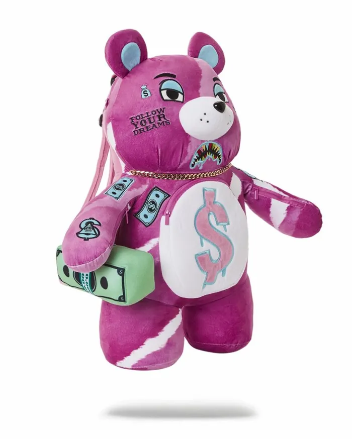 PINK PUNK MONEYBEAR TEDDYBEAR BACKPACK Bags SPRAYGROUND
