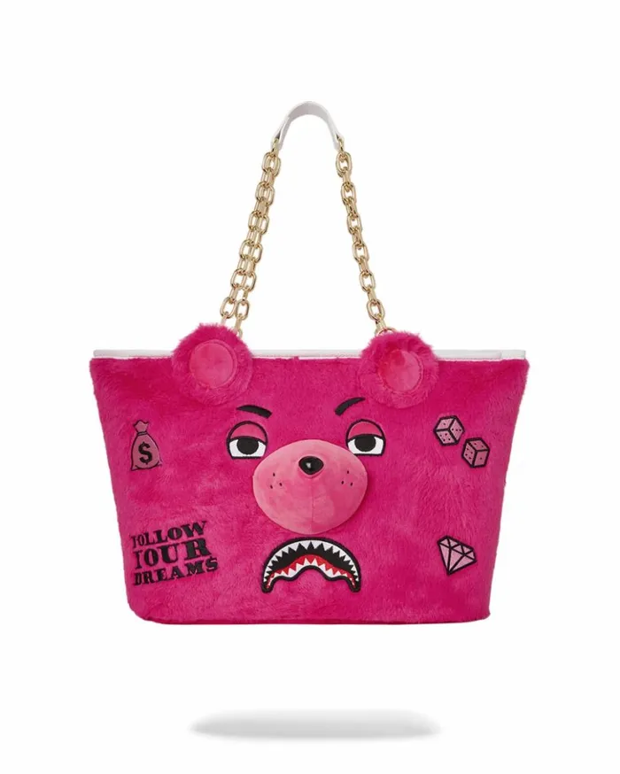 PLUSH MONEYBEAR TOTE PINK Bags SPRAYGROUND