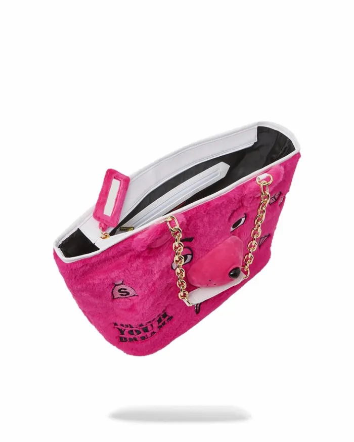 PLUSH MONEYBEAR TOTE PINK Bags SPRAYGROUND