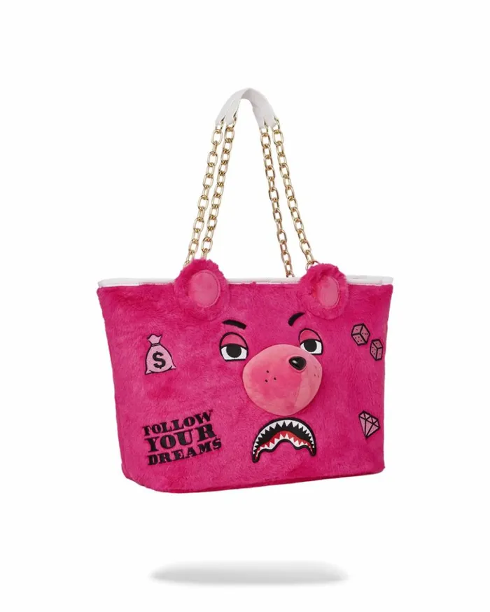 PLUSH MONEYBEAR TOTE PINK Bags SPRAYGROUND