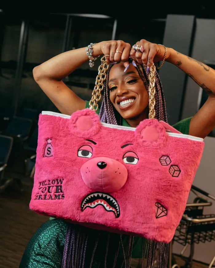 PLUSH MONEYBEAR TOTE PINK Bags SPRAYGROUND