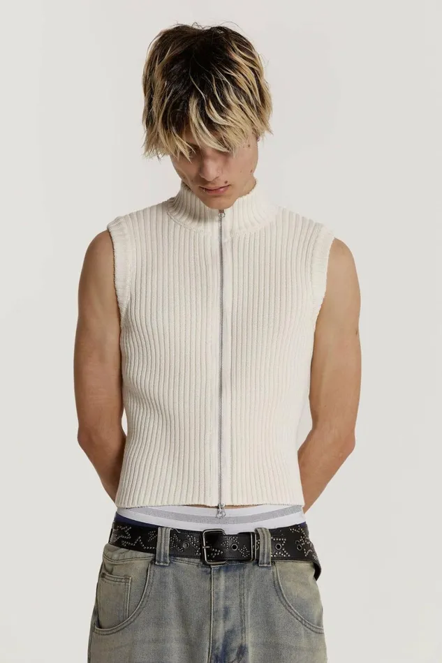 Polar Vest White Men Jaded London Vests Polar Vest White Men Jaded London Vests