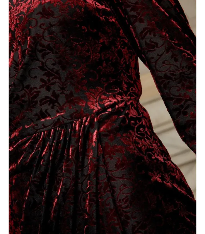 Polin Et Moi Aivila Velvet Dress Garnet Women Dresses And Jumpsuits