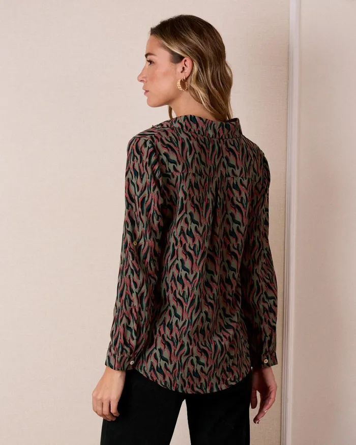 Polin Et Moi Amalia Printed Shirt Eucalyptus Women Blouses And Shirts Polin Et Moi Amalia Printed Shirt Eucalyptus Women Blouses And Shirts