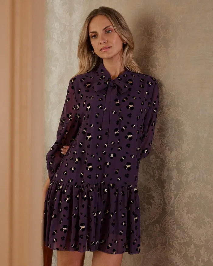 Polin Et Moi Animala Short Dress Purple Women Dresses And Jumpsuits