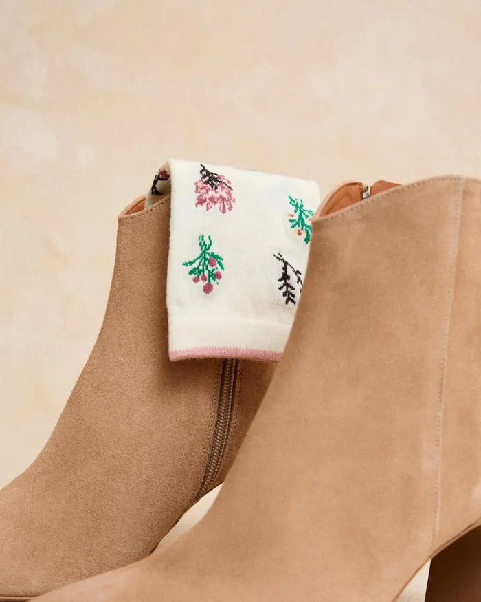 Polin Et Moi Ankle Leg Socks White Women Socks Polin Et Moi Ankle Leg Socks White Women Socks
