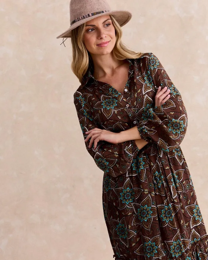 Polin Et Moi Ash Shirt Dress Brown Women Dresses And Jumpsuits Polin Et Moi Ash Shirt Dress Brown Women Dresses And Jumpsuits