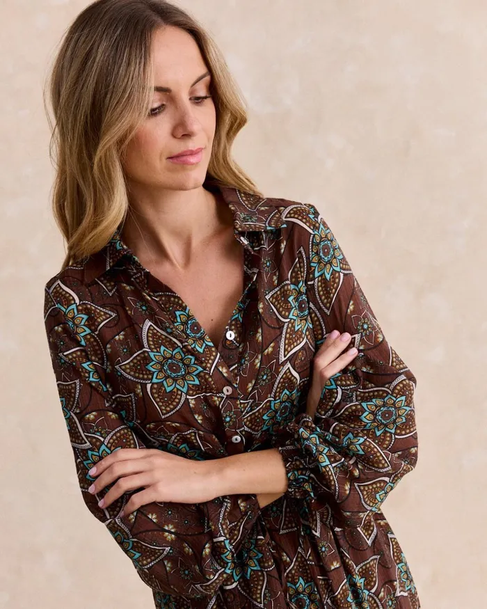Polin Et Moi Ash Shirt Dress Brown Women Dresses And Jumpsuits Polin Et Moi Ash Shirt Dress Brown Women Dresses And Jumpsuits