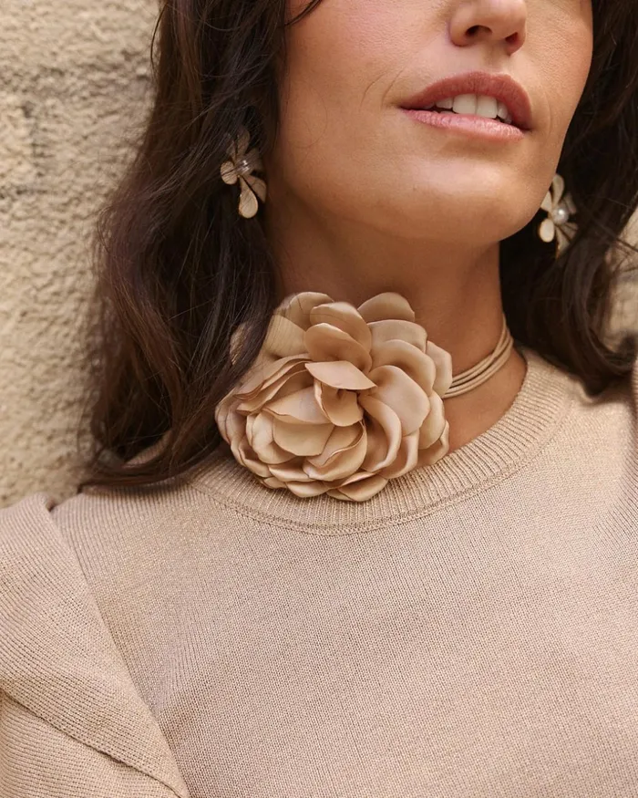 Polin Et Moi Celina Flower Necklace Gold Women Jewelry