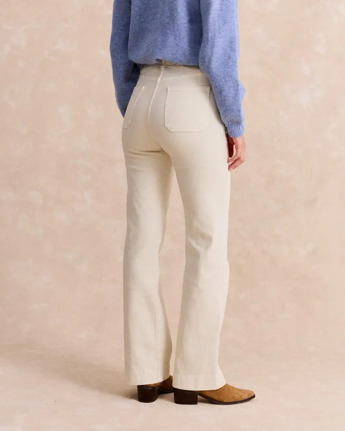 Polin Et Moi Denim Durne Button Raw Women Trousers Polin Et Moi Denim Durne Button Raw Women Trousers