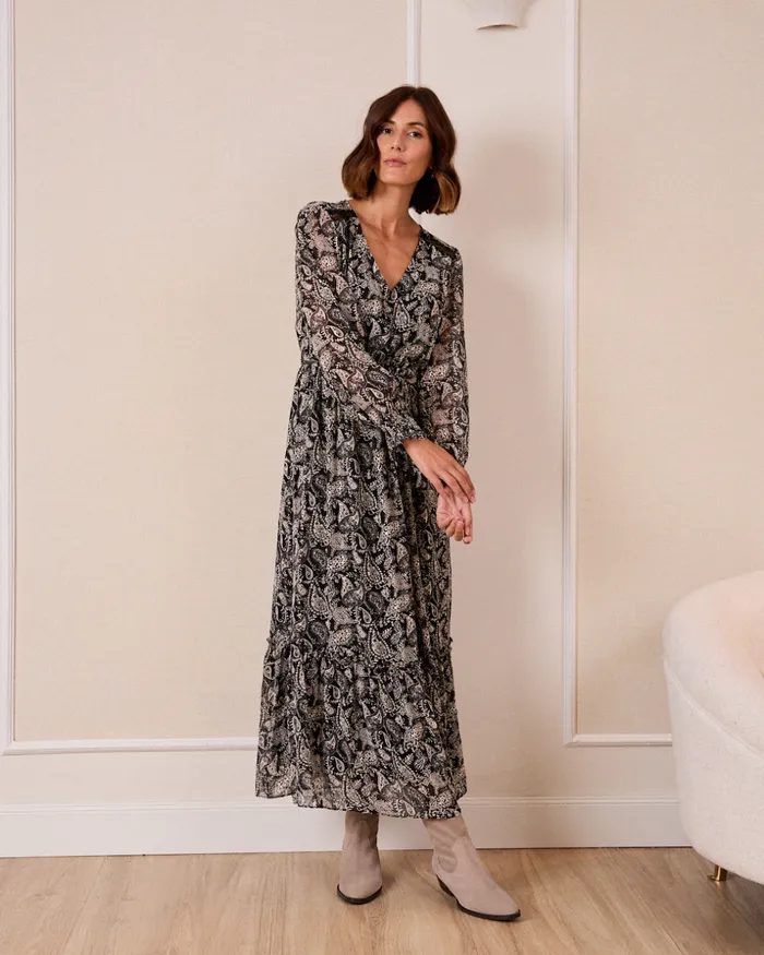 Polin Et Moi Eirene Print Dress Black Women Dresses And Jumpsuits Polin Et Moi Eirene Print Dress Black Women Dresses And Jumpsuits