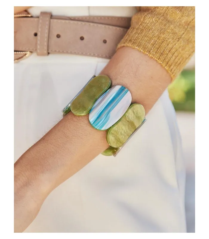 Polin Et Moi Elasci Rigid Bracelet Olive Women Jewelry