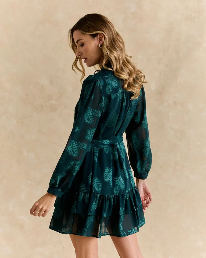 Polin Et Moi Evelina Leaves Dress Green Forest Women Dresses And Jumpsuits Polin Et Moi Evelina Leaves Dress Green Forest Women Dresses And Jumpsuits