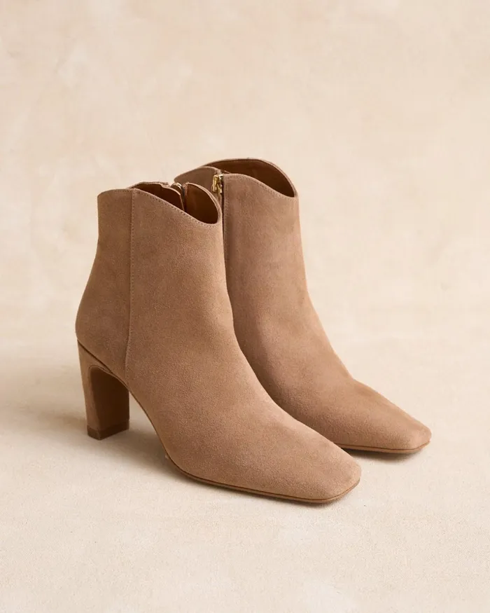 Polin Et Moi Girena Heel Ankle Boots Camel Women Ankle Boots