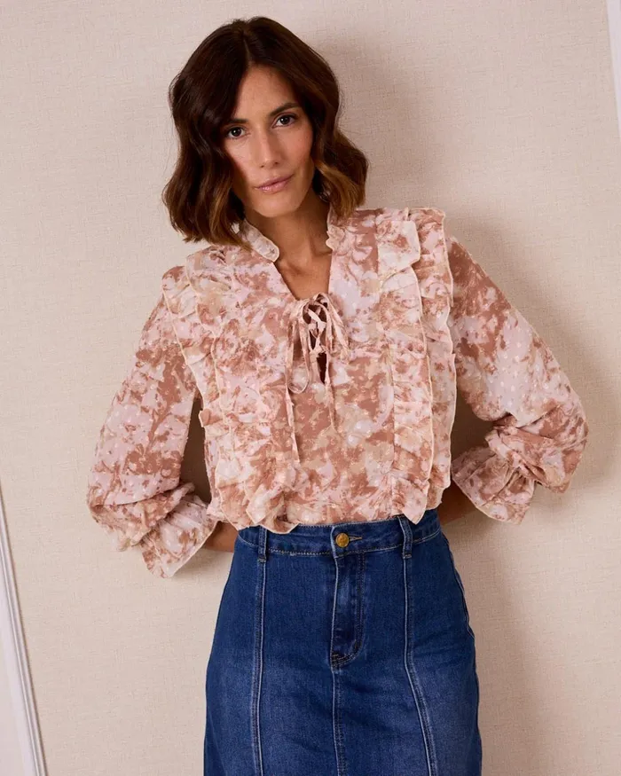 Polin Et Moi Julia039 Ruffled Blouse Raw Women Blouses And Shirts Polin Et Moi Julia039 Ruffled Blouse Raw Women Blouses And Shirts