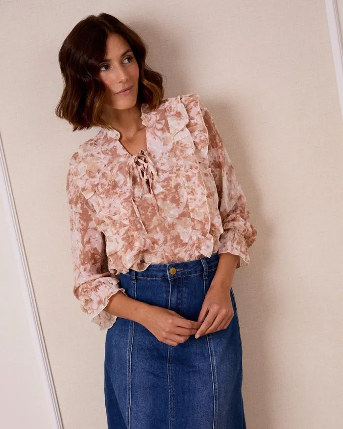 Polin Et Moi Julia039 Ruffled Blouse Raw Women Blouses And Shirts Polin Et Moi Julia039 Ruffled Blouse Raw Women Blouses And Shirts