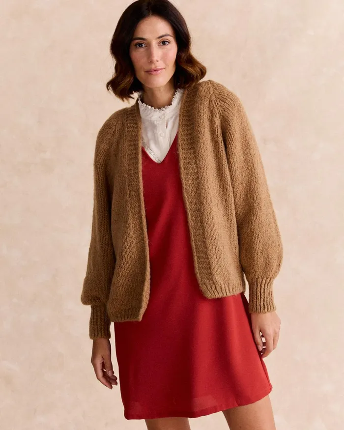 Polin Et Moi Knitted Mira Jacket Camel Women Cardigans And Sweaters Polin Et Moi Knitted Mira Jacket Camel Women Cardigans And Sweaters