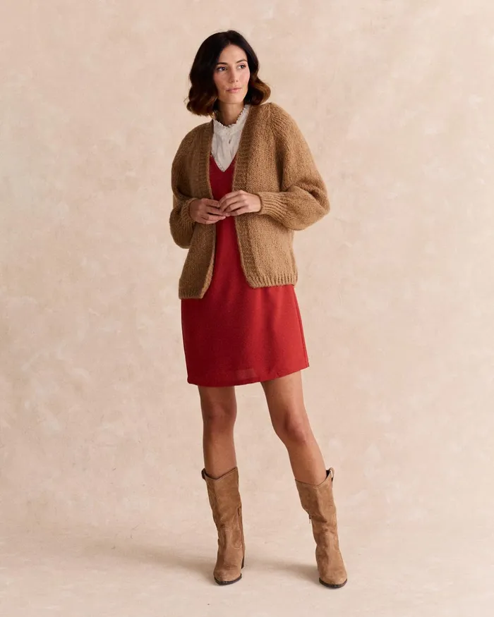 Polin Et Moi Knitted Mira Jacket Camel Women Cardigans And Sweaters Polin Et Moi Knitted Mira Jacket Camel Women Cardigans And Sweaters