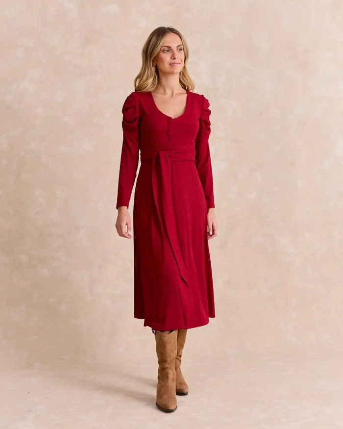 Polin Et Moi Long Lamina Dress Red Women Dresses And Jumpsuits Polin Et Moi Long Lamina Dress Red Women Dresses And Jumpsuits
