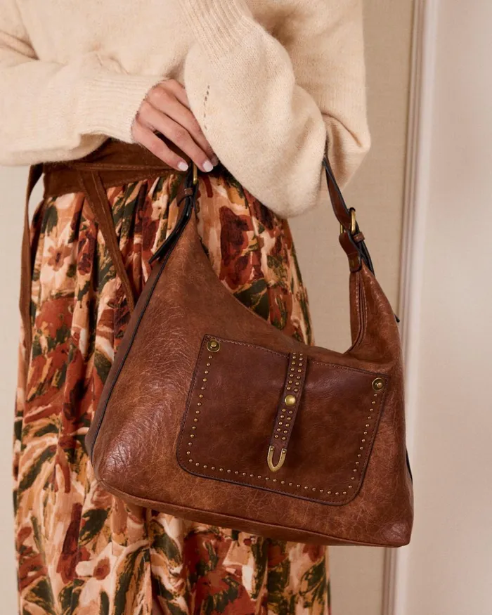 Polin Et Moi Maji Studded Bag Brown Women Bags