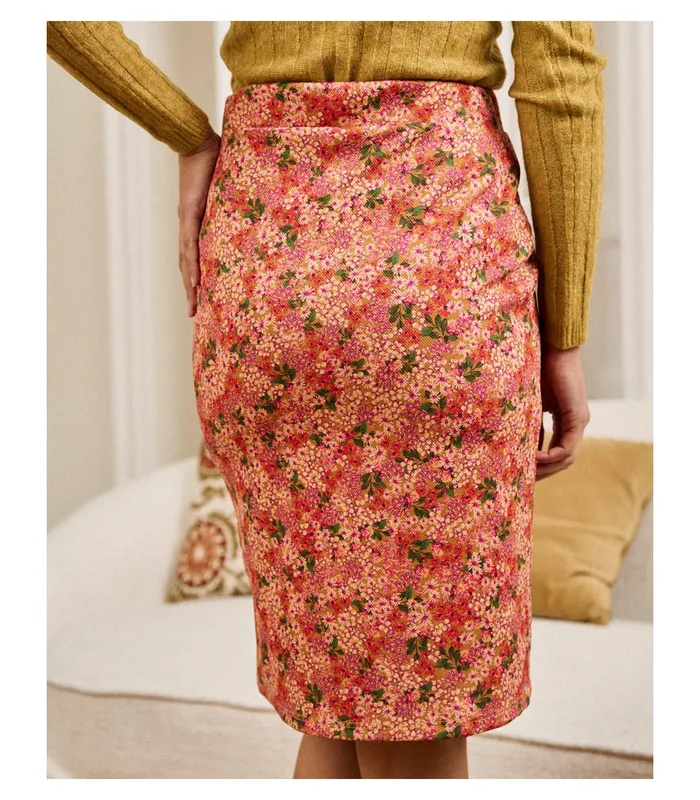 Polin Et Moi Midi Skirt Adia Peach Women Skirts Polin Et Moi Midi Skirt Adia Peach Women Skirts