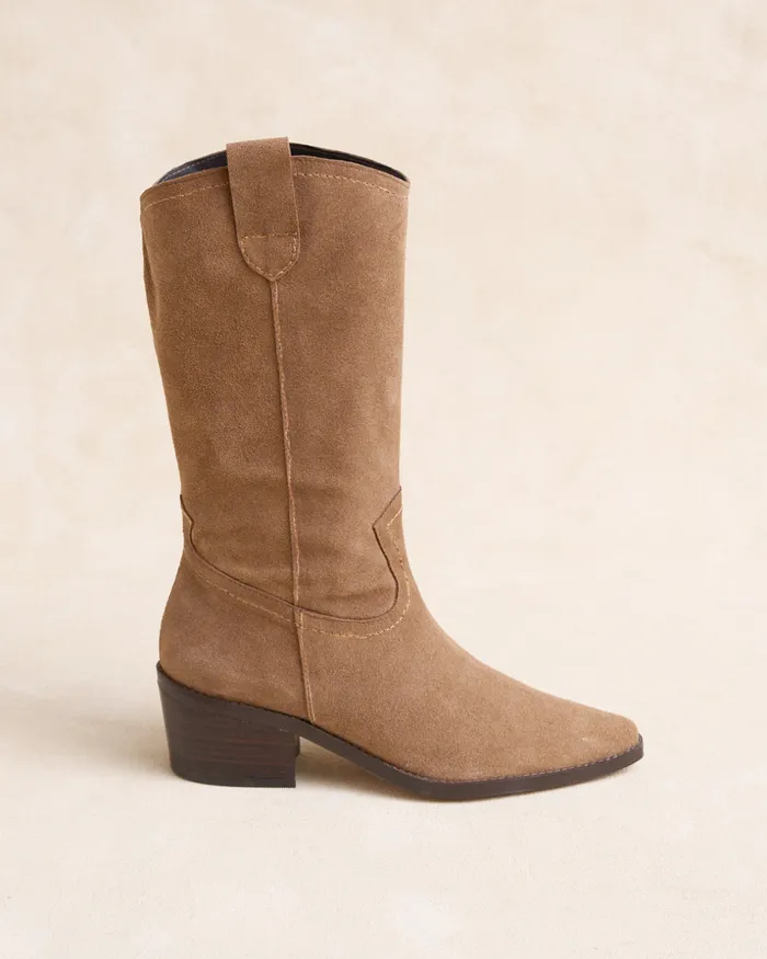 Polin Et Moi Patrine Heel Boots Taupe Women Boots Polin Et Moi Patrine Heel Boots Taupe Women Boots