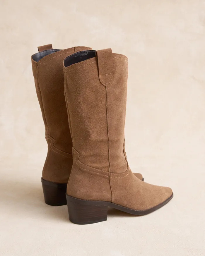Polin Et Moi Patrine Heel Boots Taupe Women Boots Polin Et Moi Patrine Heel Boots Taupe Women Boots