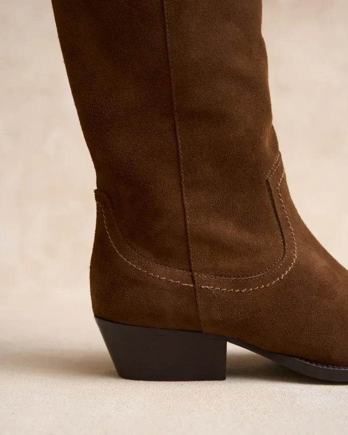 Polin Et Moi Penpoli High Boot Brown Women Boots Polin Et Moi Penpoli High Boot Brown Women Boots