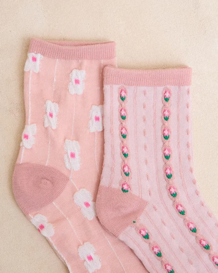 Polin Et Moi Pinca Ankle Socks Pack Rose Women Socks