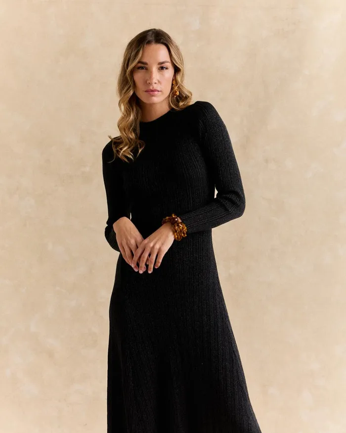 Polin Et Moi Porina Knitted Dress Black Women Dresses And Jumpsuits Polin Et Moi Porina Knitted Dress Black Women Dresses And Jumpsuits