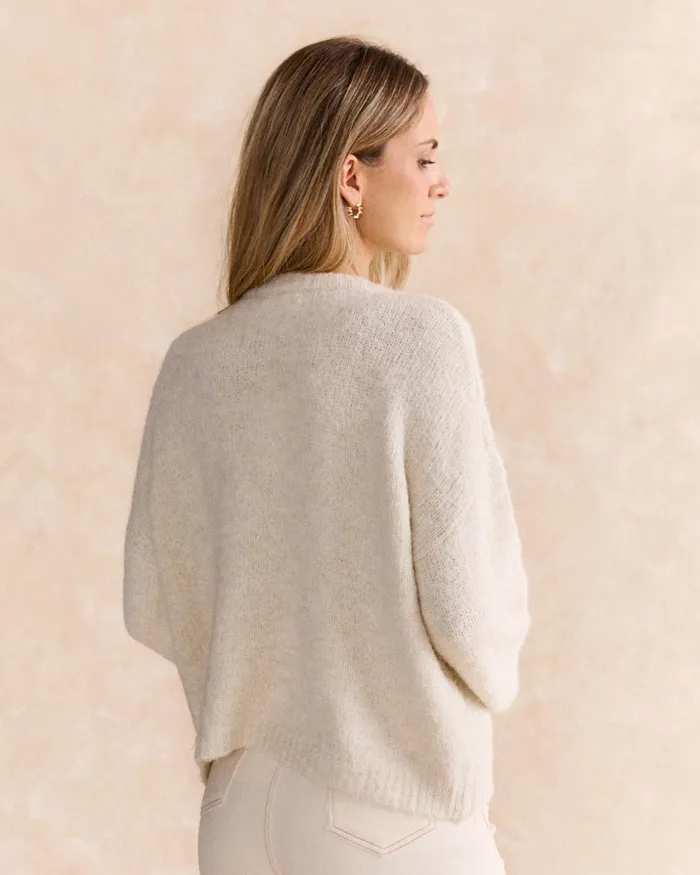 Polin Et Moi Sweater Flowers Hydrangea White Women Cardigans And Sweaters Polin Et Moi Sweater Flowers Hydrangea White Women Cardigans And Sweaters