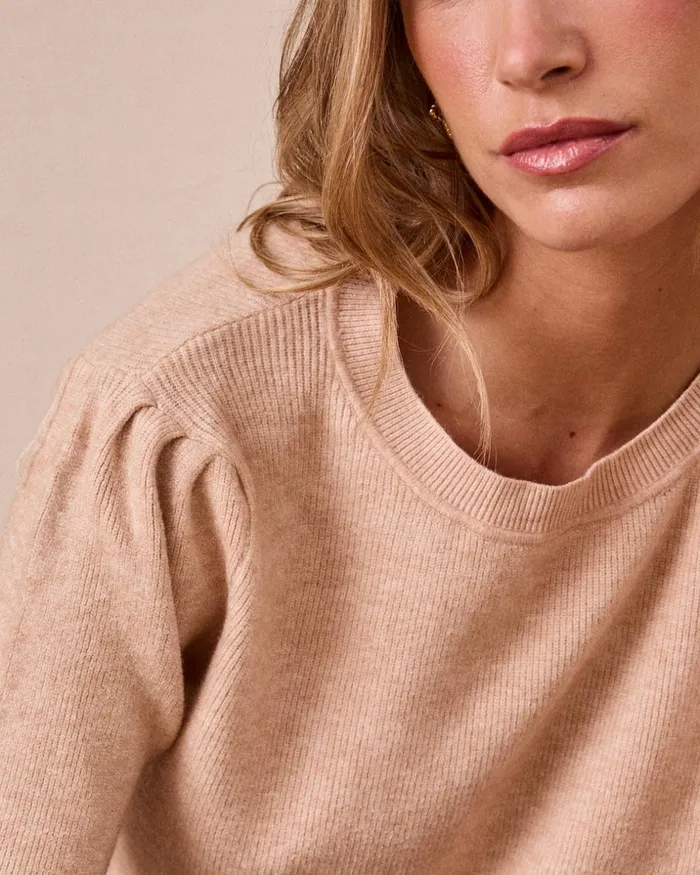 Polin Et Moi Sweater Knitted Leonor Beige Women Knitted Polin Et Moi Sweater Knitted Leonor Beige Women Knitted