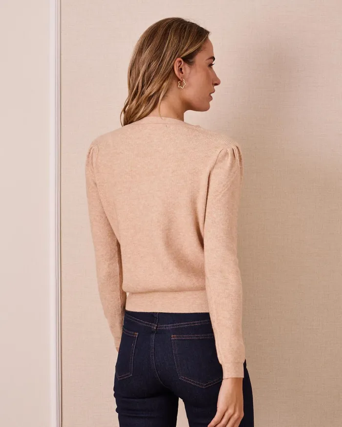 Polin Et Moi Sweater Knitted Leonor Beige Women Knitted Polin Et Moi Sweater Knitted Leonor Beige Women Knitted